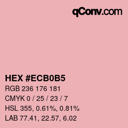 Color code: HEX #ECB0B5 | qconv.com