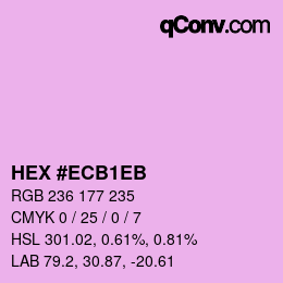 Código de color: HEX #ECB1EB | qconv.com