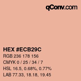カラーコード: HEX #ECB29C | qconv.com