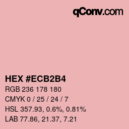 カラーコード: HEX #ECB2B4 | qconv.com