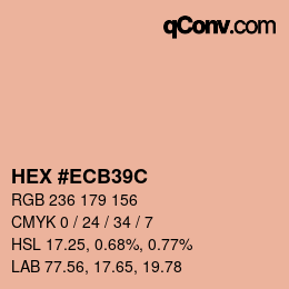 カラーコード: HEX #ECB39C | qconv.com
