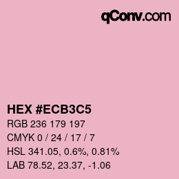 Color code: HEX #ECB3C5 | qconv.com