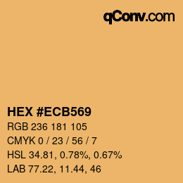 Color code: HEX #ECB569 | qconv.com