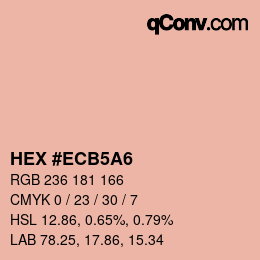 Color code: HEX #ECB5A6 | qconv.com