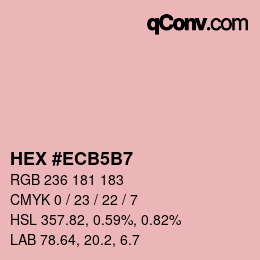 カラーコード: HEX #ECB5B7 | qconv.com