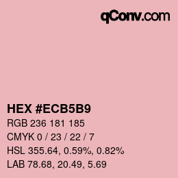 カラーコード: HEX #ECB5B9 | qconv.com
