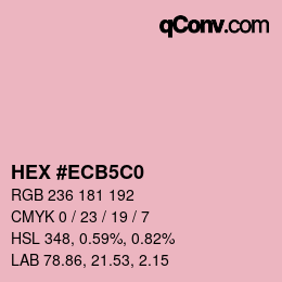 カラーコード: HEX #ECB5C0 | qconv.com