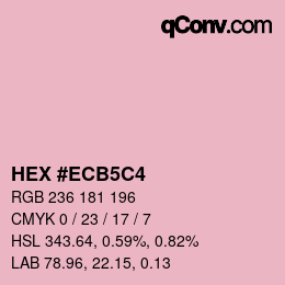 Color code: HEX #ECB5C4 | qconv.com