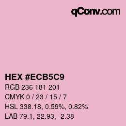 カラーコード: HEX #ECB5C9 | qconv.com