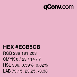 Color code: HEX #ECB5CB | qconv.com