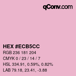 Color code: HEX #ECB5CC | qconv.com
