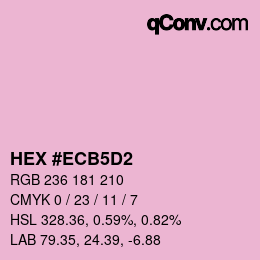 Farbcode: HEX #ECB5D2 | qconv.com