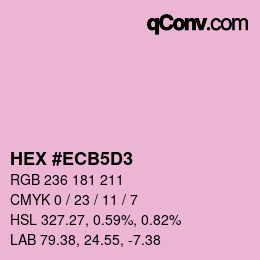 Color code: HEX #ECB5D3 | qconv.com