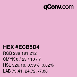 Color code: HEX #ECB5D4 | qconv.com