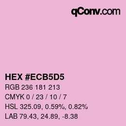 Color code: HEX #ECB5D5 | qconv.com