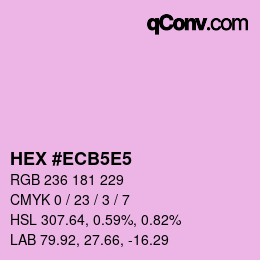 Código de color: HEX #ECB5E5 | qconv.com