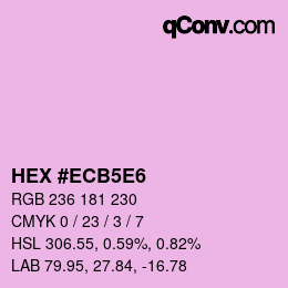 Código de color: HEX #ECB5E6 | qconv.com