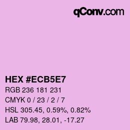 Code couleur: HEX #ECB5E7 | qconv.com
