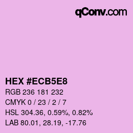 Código de color: HEX #ECB5E8 | qconv.com