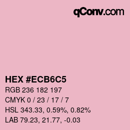 Color code: HEX #ECB6C5 | qconv.com