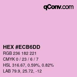 Color code: HEX #ECB6DD | qconv.com
