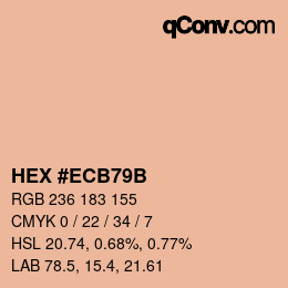 カラーコード: HEX #ECB79B | qconv.com