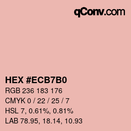 Color code: HEX #ECB7B0 | qconv.com