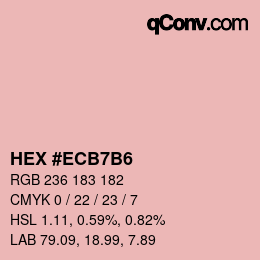 Color code: HEX #ECB7B6 | qconv.com