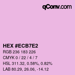 カラーコード: HEX #ECB7E2 | qconv.com