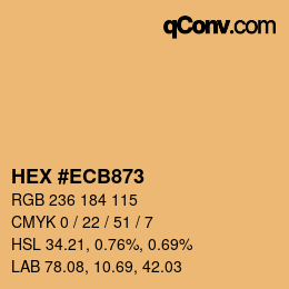 カラーコード: HEX #ECB873 | qconv.com