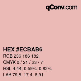 Color code: HEX #ECBAB6 | qconv.com
