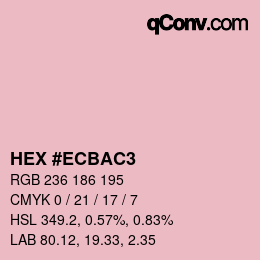 カラーコード: HEX #ECBAC3 | qconv.com