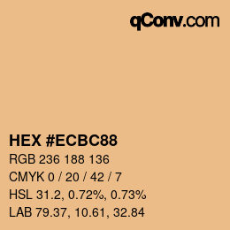 Color code: HEX #ECBC88 | qconv.com
