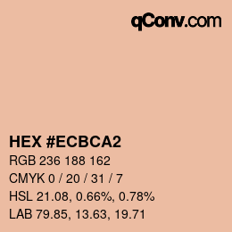 カラーコード: HEX #ECBCA2 | qconv.com
