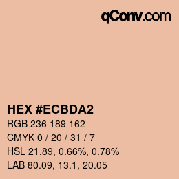 カラーコード: HEX #ECBDA2 | qconv.com