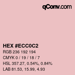 カラーコード: HEX #ECC0C2 | qconv.com