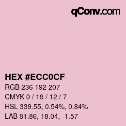 カラーコード: HEX #ECC0CF | qconv.com