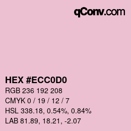 カラーコード: HEX #ECC0D0 | qconv.com