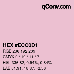 Color code: HEX #ECC0D1 | qconv.com