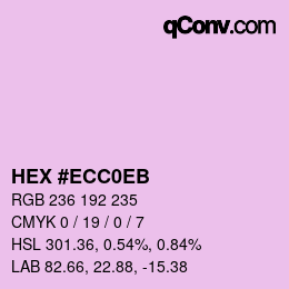 Color code: HEX #ECC0EB | qconv.com