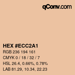 カラーコード: HEX #ECC2A1 | qconv.com
