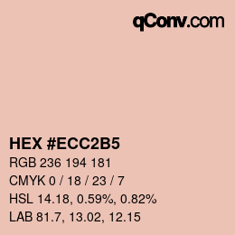Color code: HEX #ECC2B5 | qconv.com