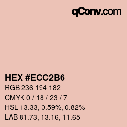 カラーコード: HEX #ECC2B6 | qconv.com