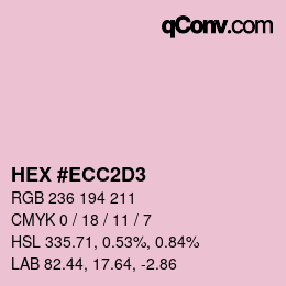 颜色代码: HEX #ECC2D3 | qconv.com