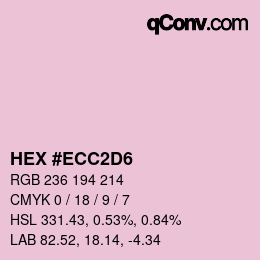 颜色代码: HEX #ECC2D6 | qconv.com