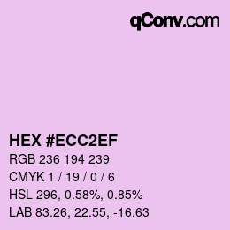 Color code: HEX #ECC2EF | qconv.com