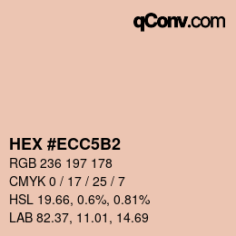 Color code: HEX #ECC5B2 | qconv.com