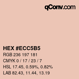 カラーコード: HEX #ECC5B5 | qconv.com