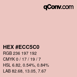 Color code: HEX #ECC5C0 | qconv.com