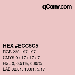 Color code: HEX #ECC5C5 | qconv.com